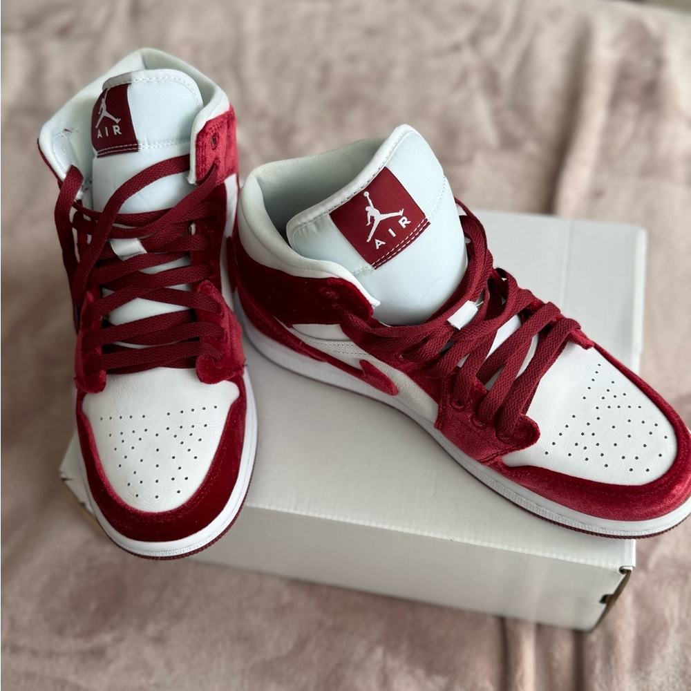 Air Jordan Red and White Sneakers